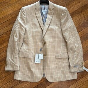Ivory and Tan Sport Coat NWT 44L